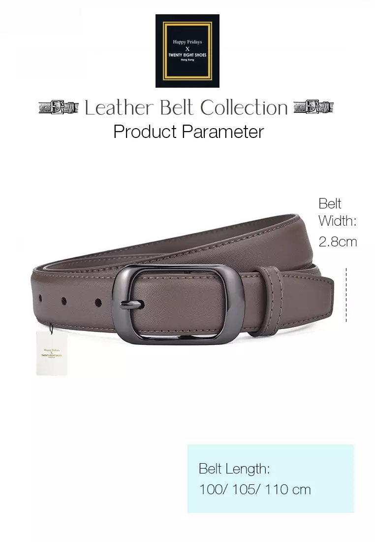Metal Pin Black Nickel Color Buckle Leather Belt JW CY-158.b