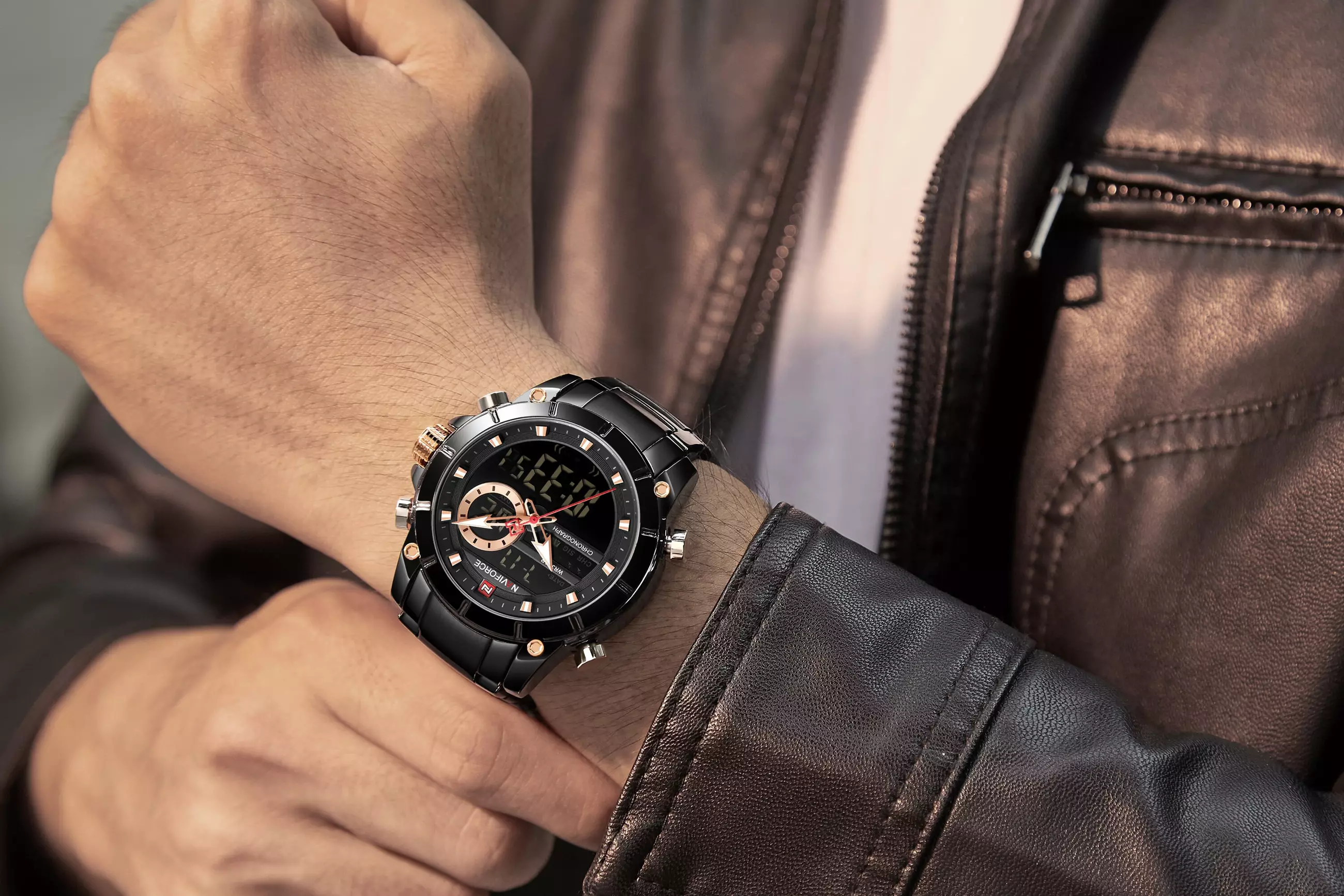 NAVIFORCE ORIGINAL 9163 JAM TANGAN PRIA