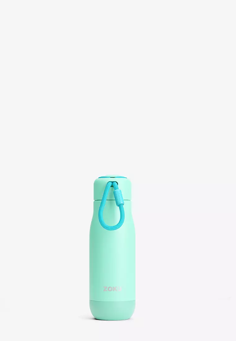 Zoku 12oz Stainless Steel Powder Coated Bottle Aqua