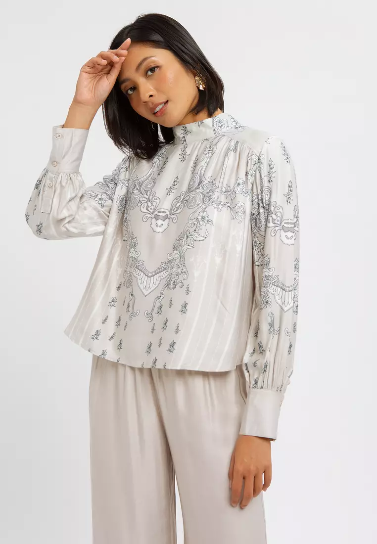 Minimal Top Saida Smoke Grey