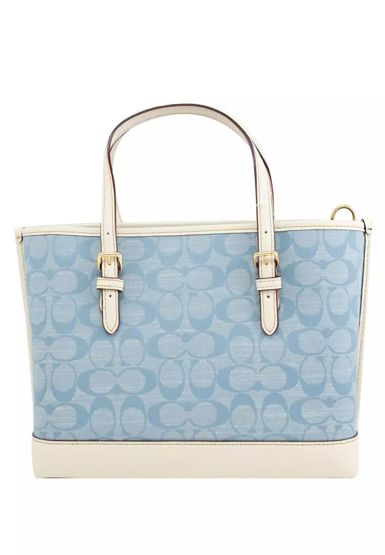 Tote 34 in online signature chambray