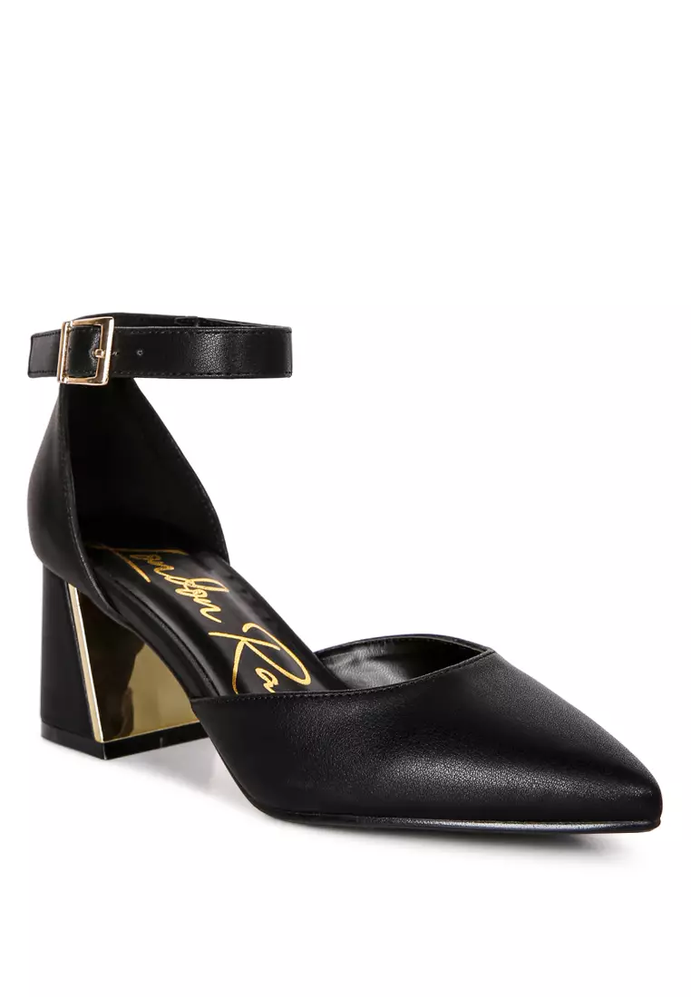 Faux leather clearance with accent shoes
