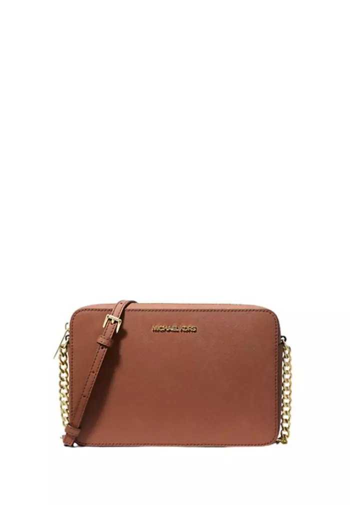 Jual MICHAEL KORS Jet Set Large Saffiano Leather Crossbody Bag