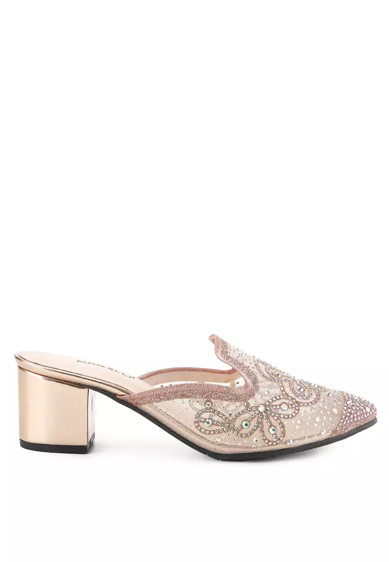 Lotuna Sandal Slop Wanita pesta