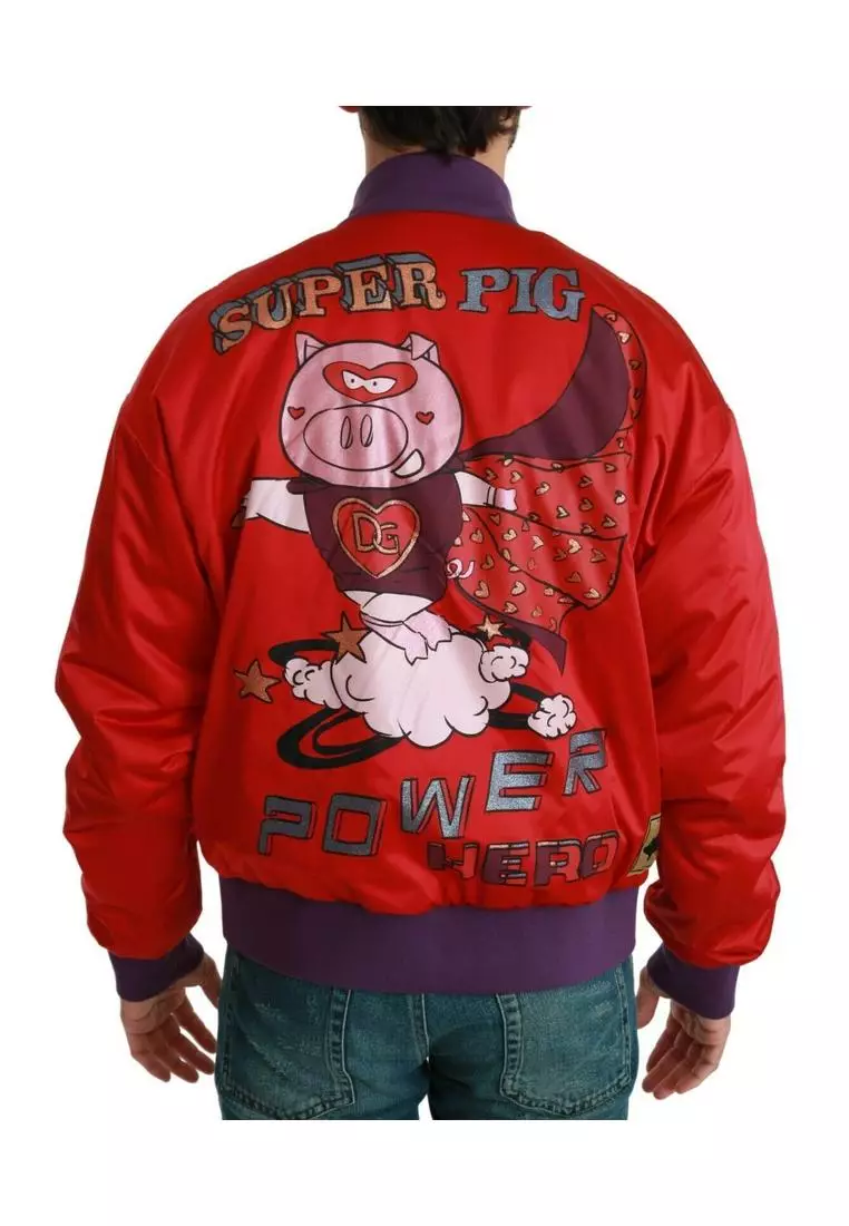 Buy Dolce Gabbana Dolce Gabbana Red YEAR OF THE PIG Bomber