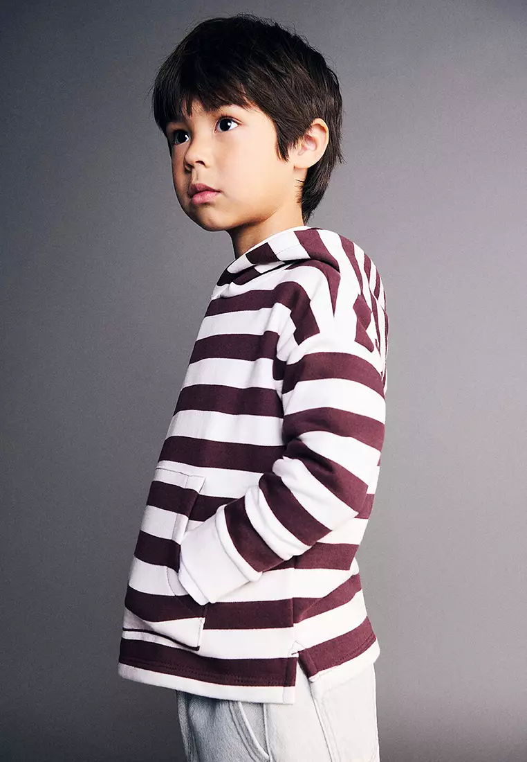 Striped Hooded Sweatshirt