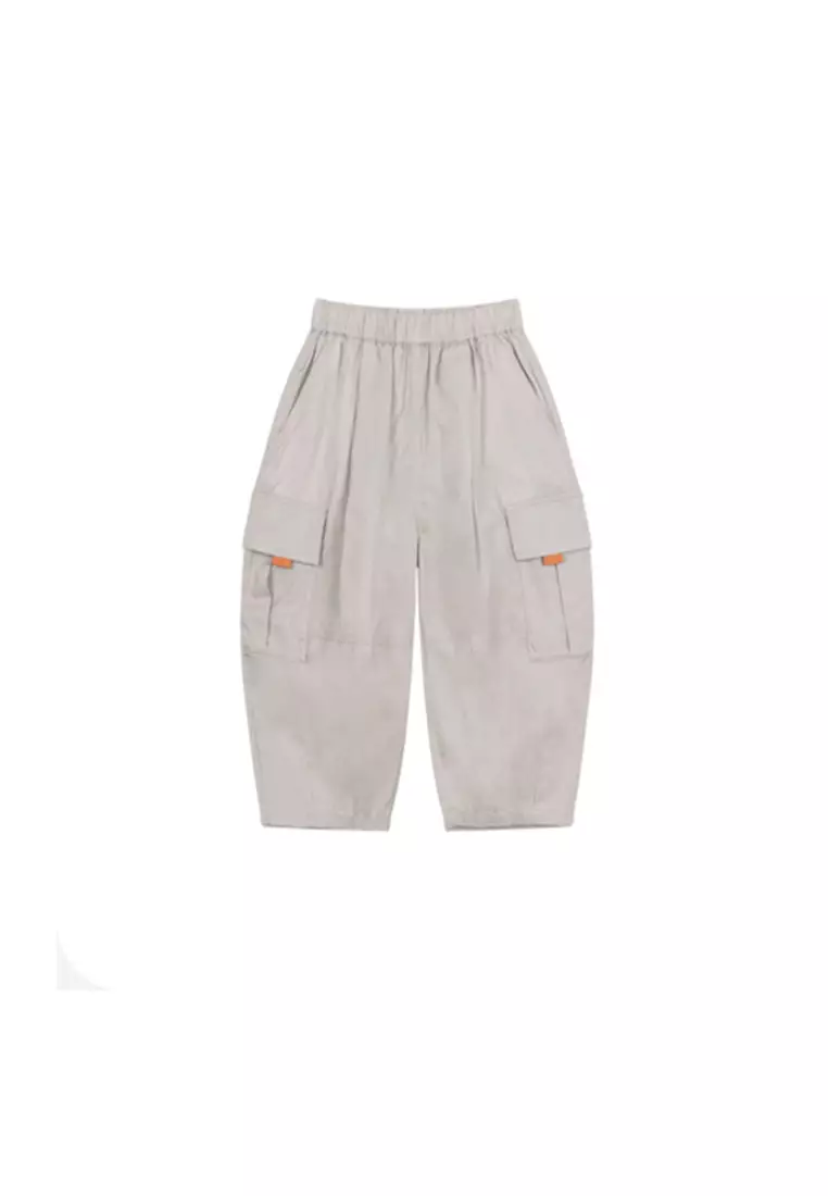 男大童休闲中裤盖袋亮色小标帅气工装裤