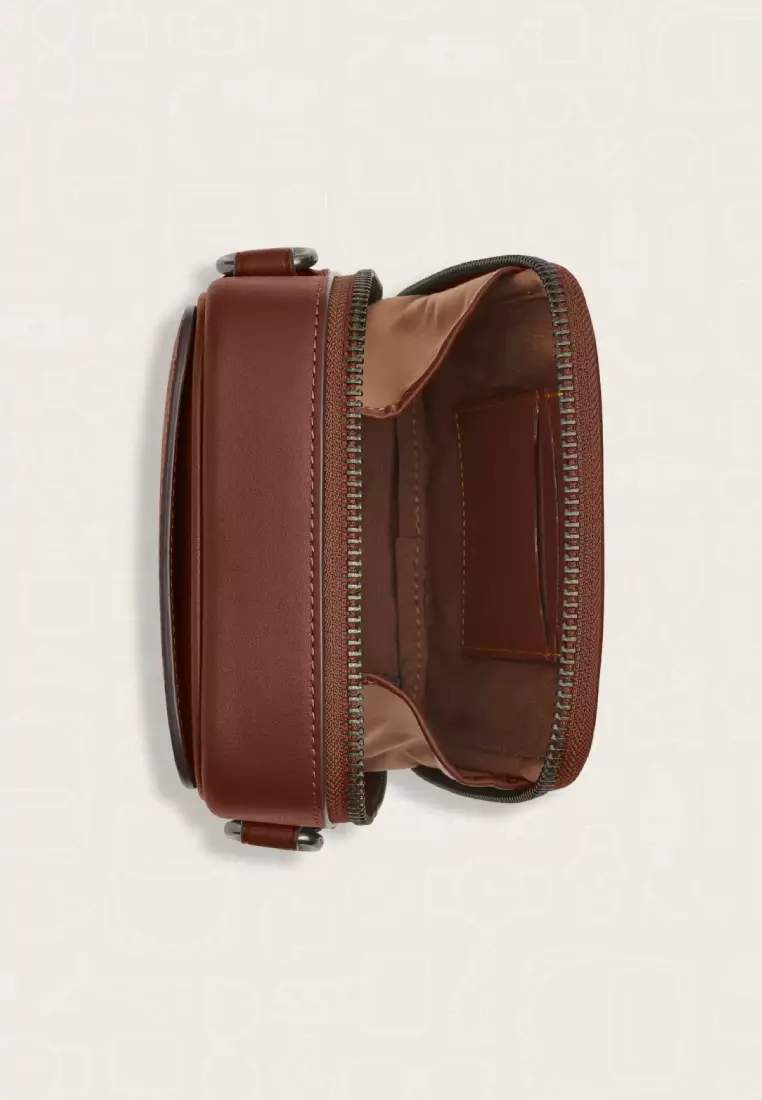 Coach Stanton Crossbody Bag In Signature Canvas Vintage Brown