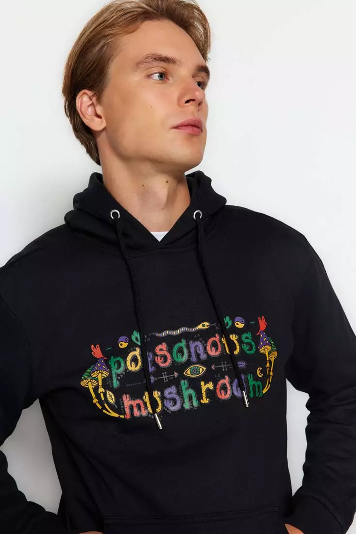 Full sleeve sale printed men's sweatshirt