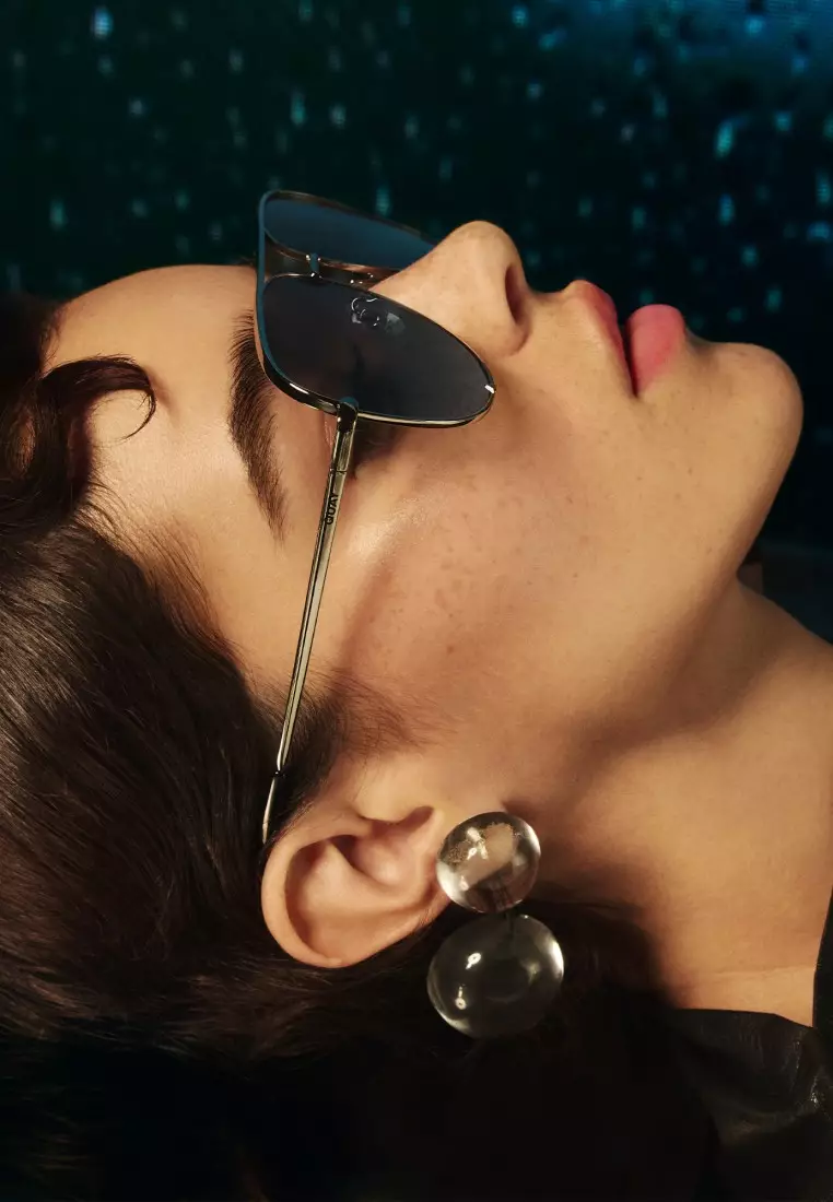 High Key Extra Large Sunglasses - Silver/Grey Light Turquoise