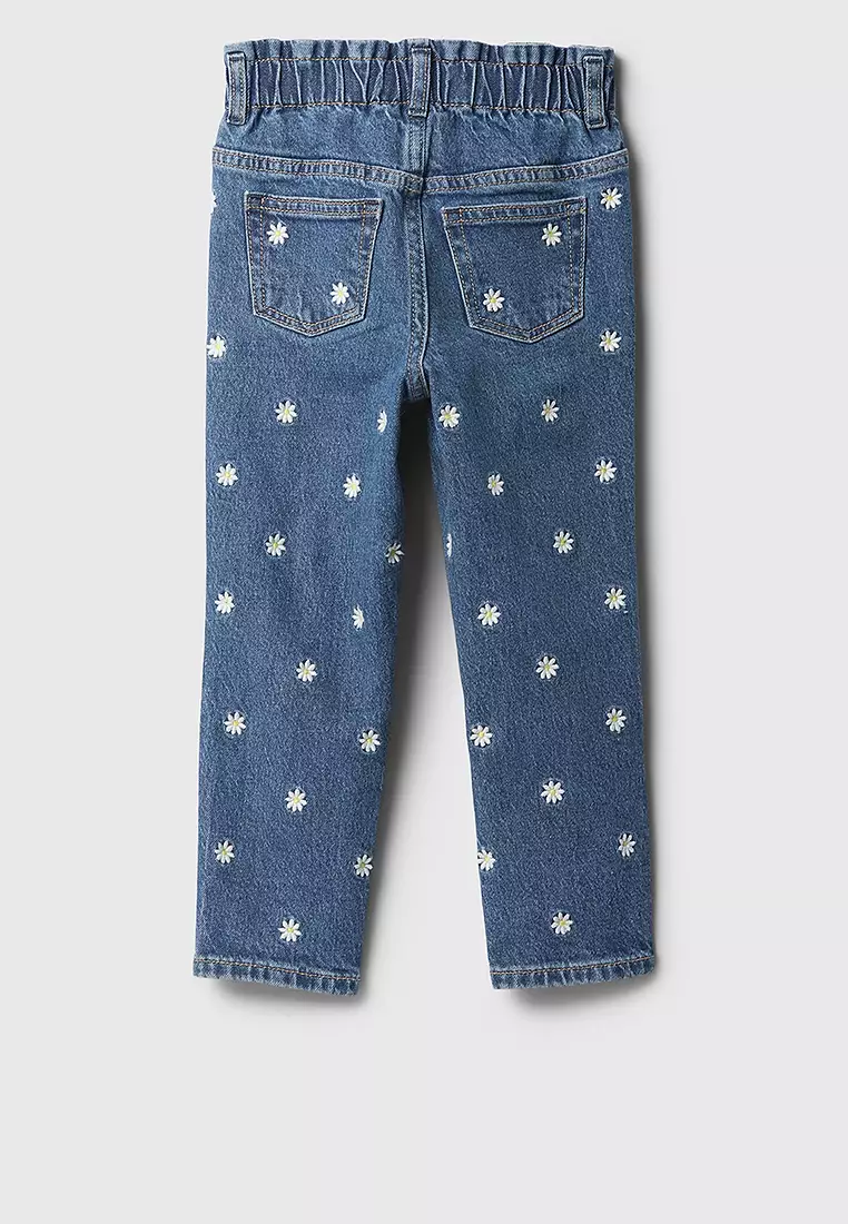Floral Embroidery Jeans