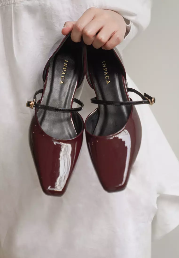 Geneve Block Heel Square-toe Shoes