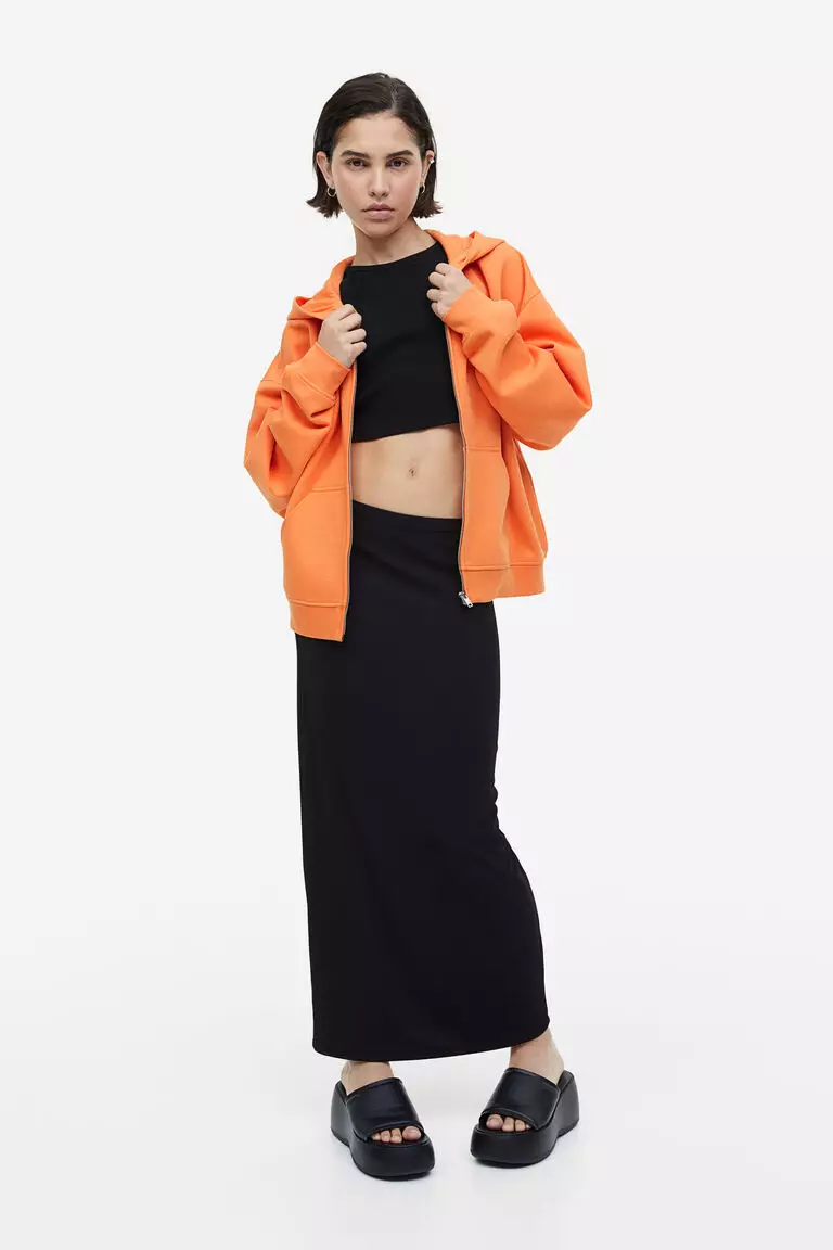 Maria Solid zip hood