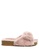 London Rag pink Bow Fur Flats in Pink E8658SH4EF079EGS_1
