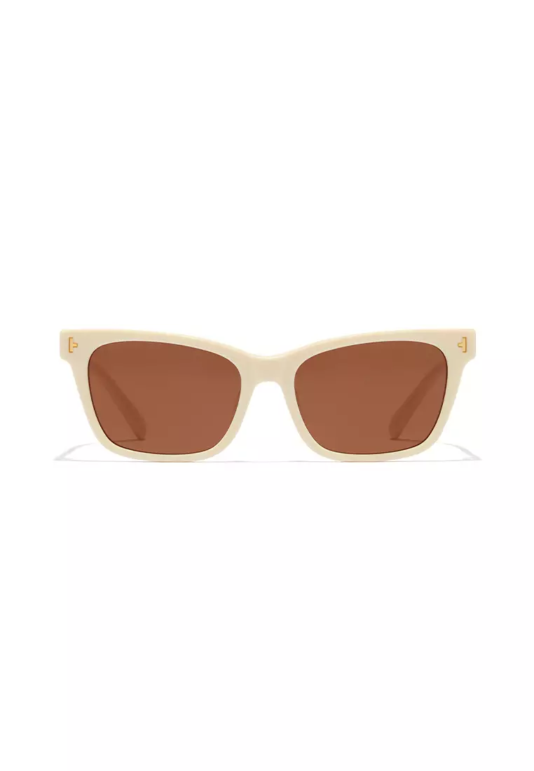 HAWKERS POLARIZED COTTON Brown MAZE Sunglasses for Men and Women, Unisex. UV400 Protection. Official Product designed in Spain