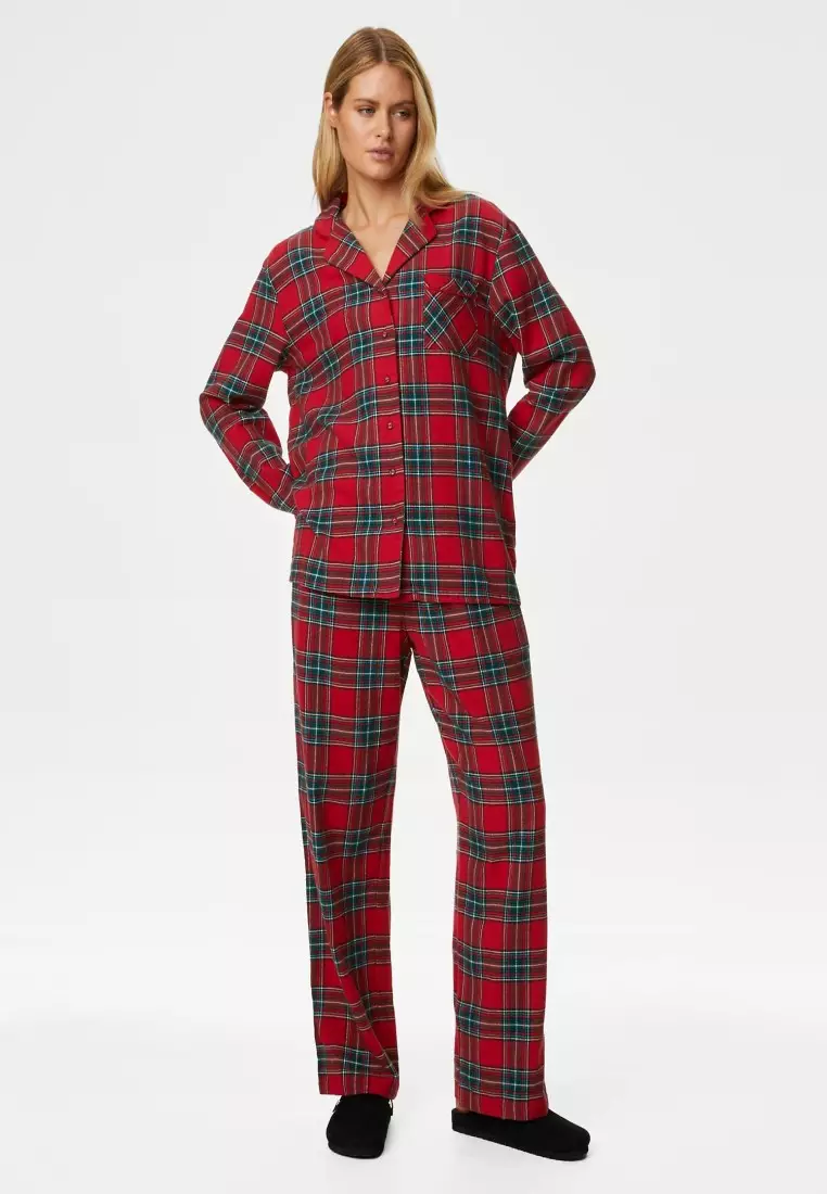 Buy MARKS SPENCER Womens Checked Family Christmas Pyjama Set