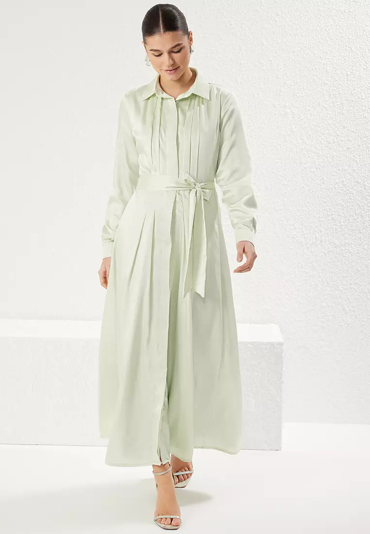 Modest Collared Maxi Shirt Dress