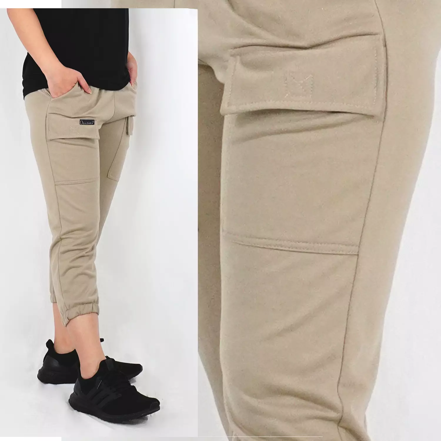 OKECHUKU Hilma Celana Cargo Wanita Celana Cargo Ankle Cargo Jogger