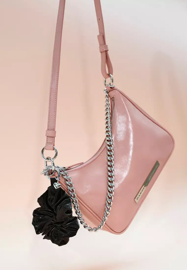 SAGE Vegan Leather Crossbody Bag Blossom Pink