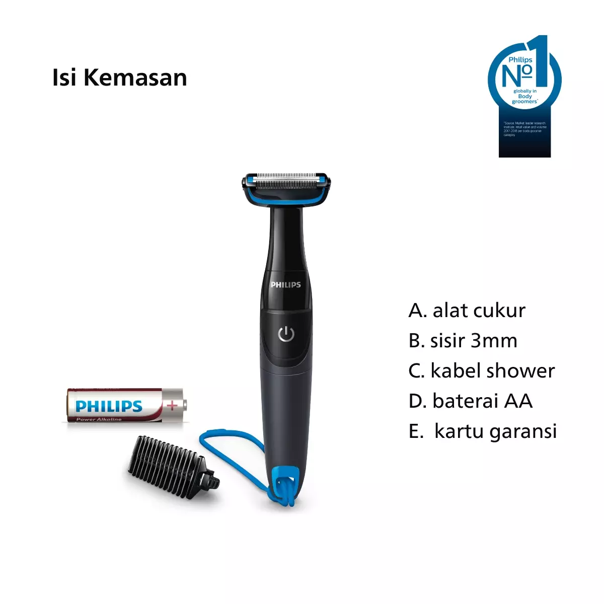 Philips Bodygroomer Skin Protection BG1024/16 Pencukur Bulu Tubuh
