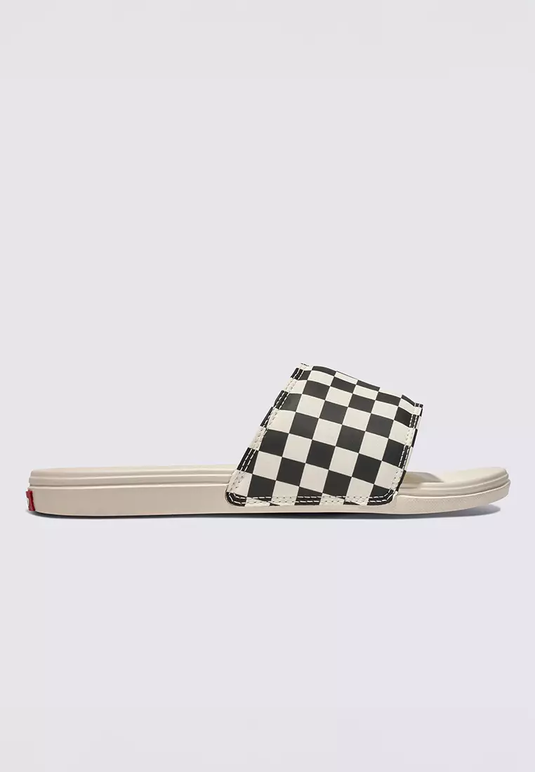 Vans Sliders Vans Checkerboard Slides Kids Black Checkerboard