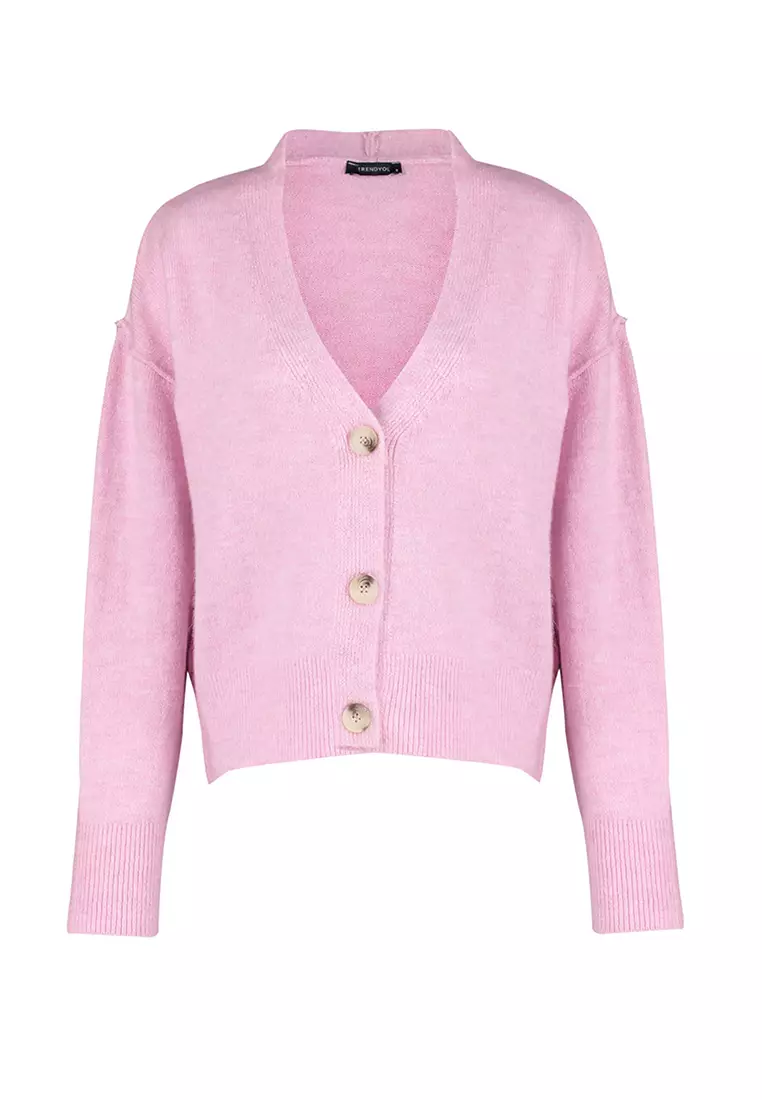 Buy Trendyol Basic Cardigan in Pink 2024 Online