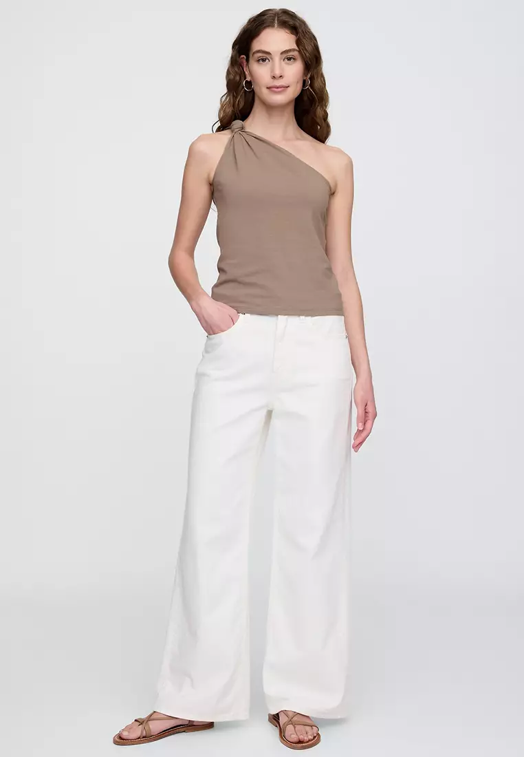 本日限定　新品未開封　MEER.　SHOULDERSHIRRINGTOP Buy GAP Knotted One Shoulder Top 2025 Online | ZALORA