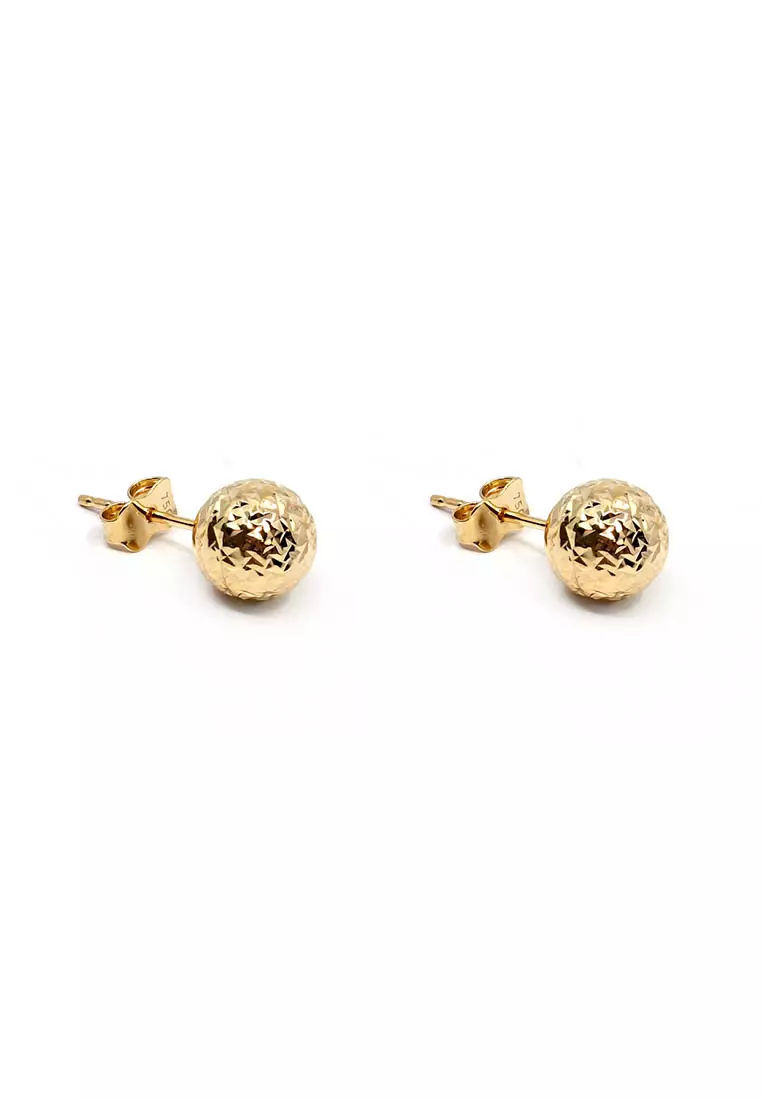 18K Italian Made Yellow Gold Earrings