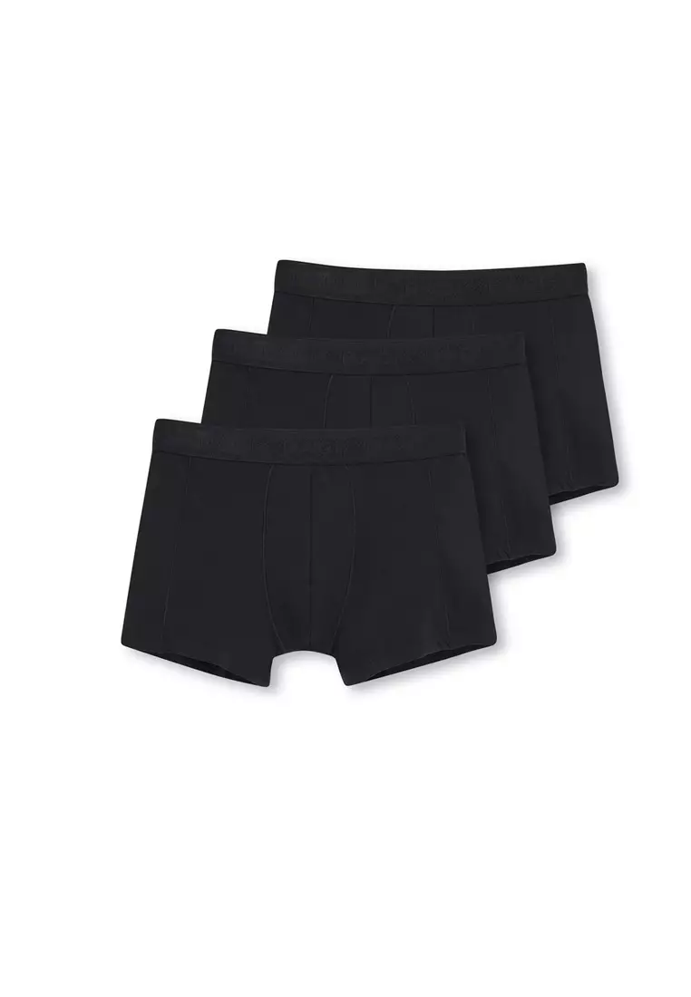 DAGİ Pack of 3 Black Basic Boxer, Slim Fit, Short Leg, Underwear for ...
