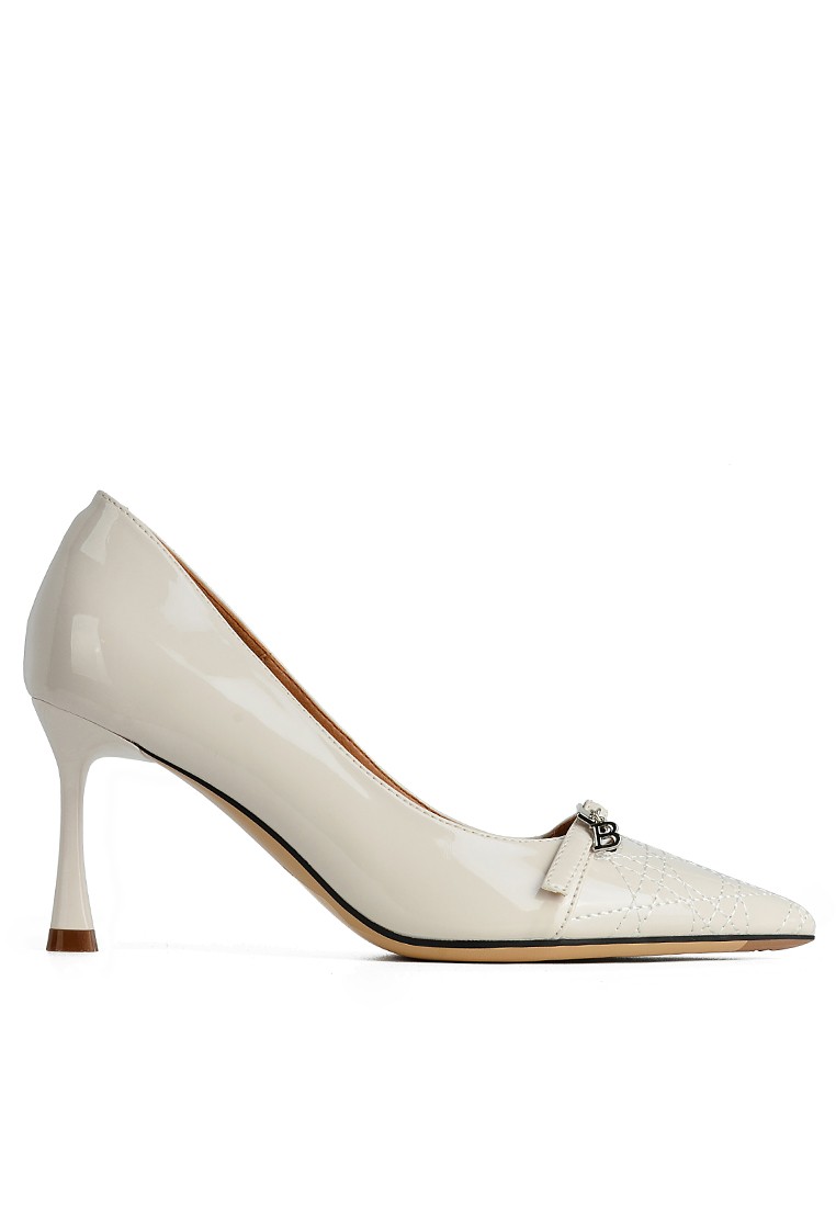 8CM Buckle Patent Leather Pointy Pumps XJ3389-3