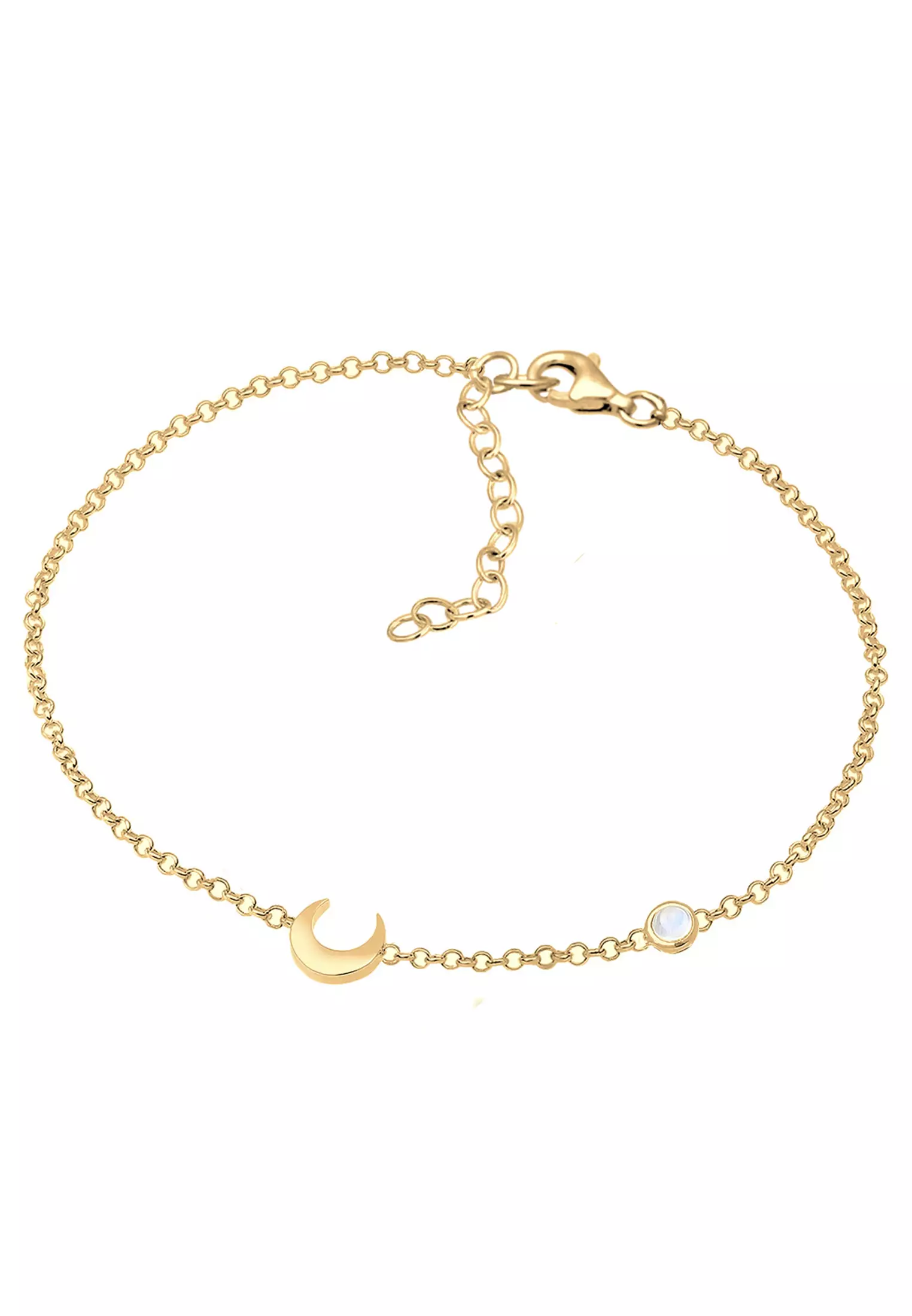 Bracelet Crescent Astro Moonstone Gold Plated