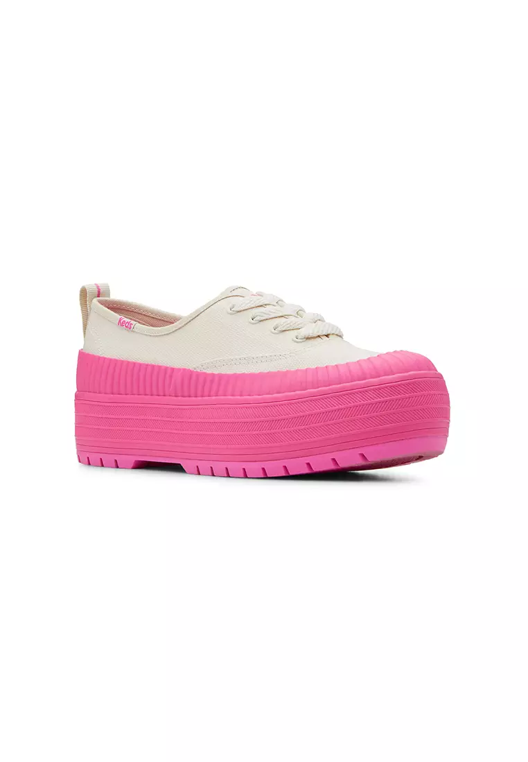 Buy Keds Womens' The Platform Lug Weatherized Oatmeal/Pink
