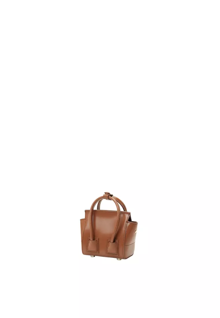 [Online Exclusive] UNNI Nano Top Handle Bag -  Glossy Caramel