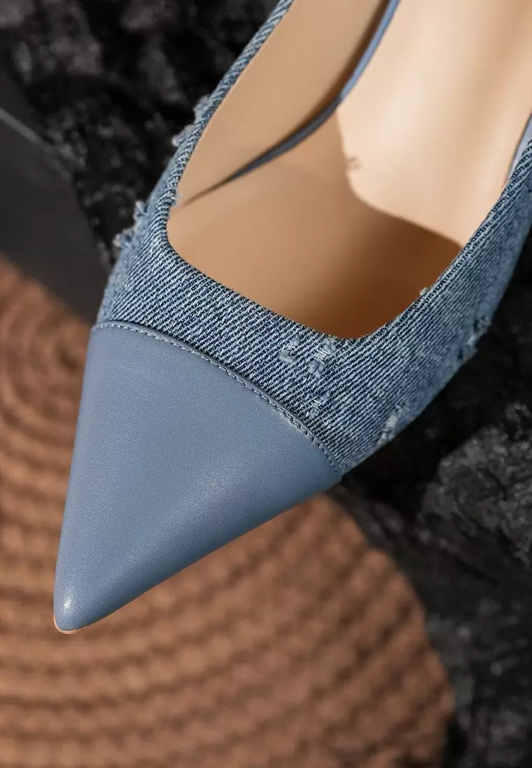 5CM 尖頭牛仔布高跟鞋 BY360-32