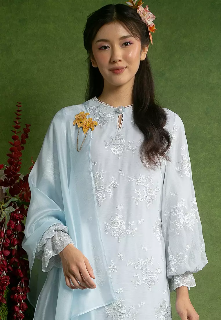 Mikaela Kurung Labuh with Shawl Set