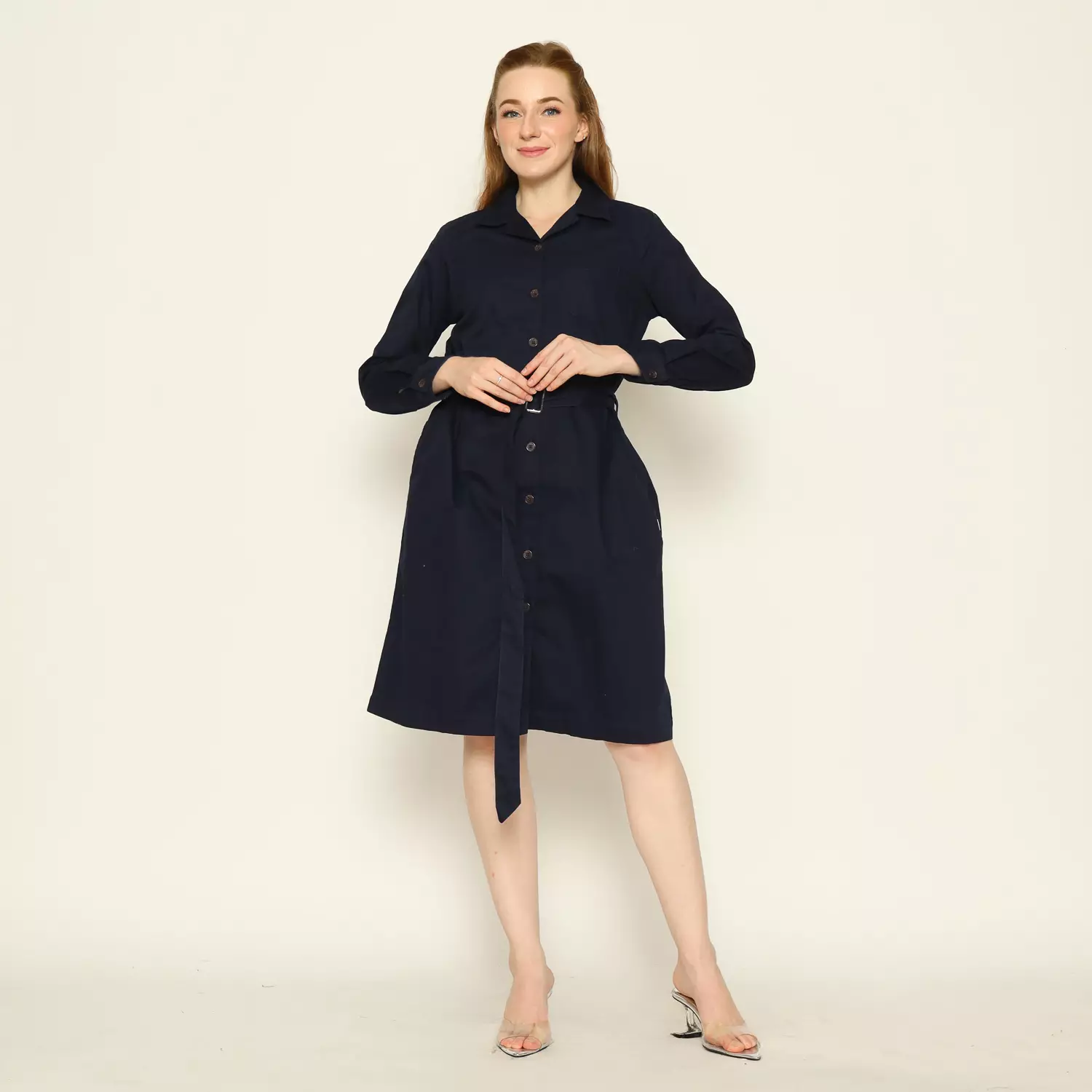 Phyra Long Tunik Navy