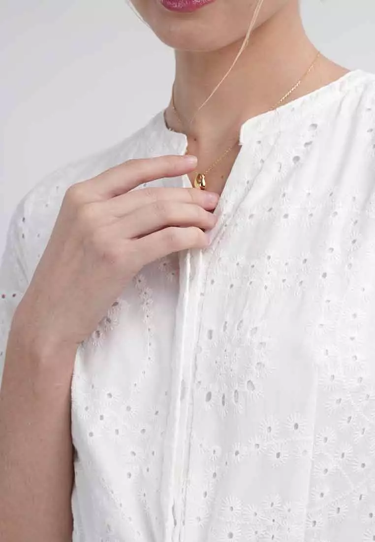 Lila Eyelet Shirt Dress