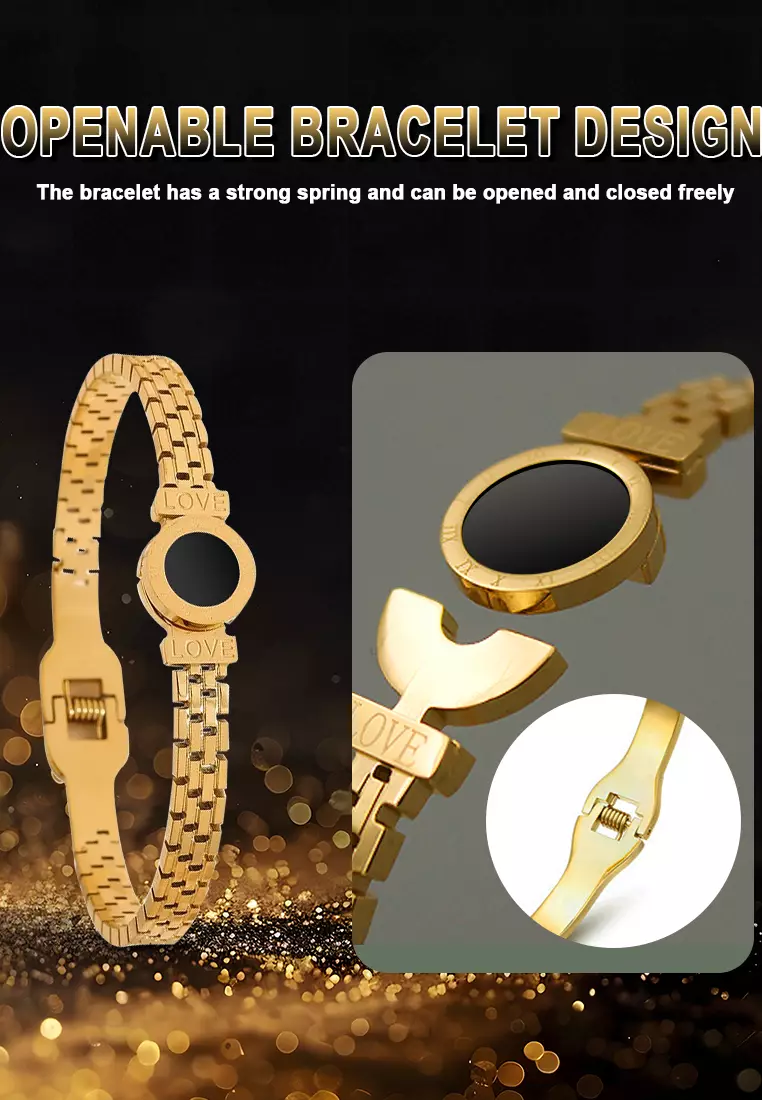 Gelang Wanita Titanium Fashion Original Perhiasan Gelang Cewek Anti pudar