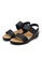 POLO HILL black POLO HILL Ladies Hook and Loop Single Velcro Strap Sandals 83311SHC7569E9GS_3