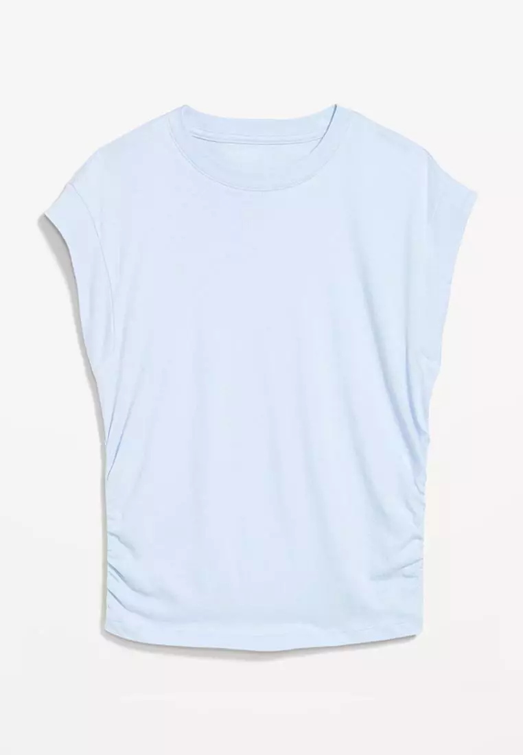 Cap-Sleeve Side-Cinch Top