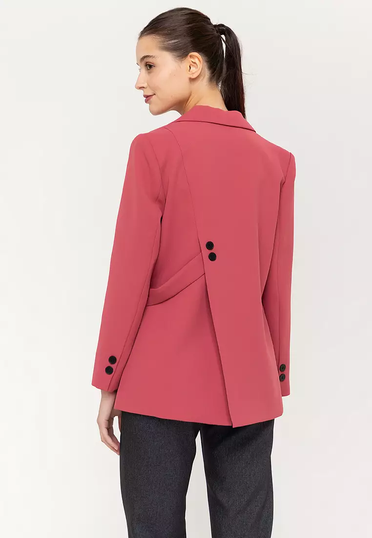 Chic Blazer With Removable Band