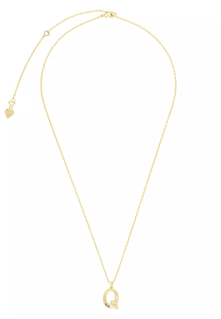 Alphabet Bubble Pendant Necklace - Letter Q