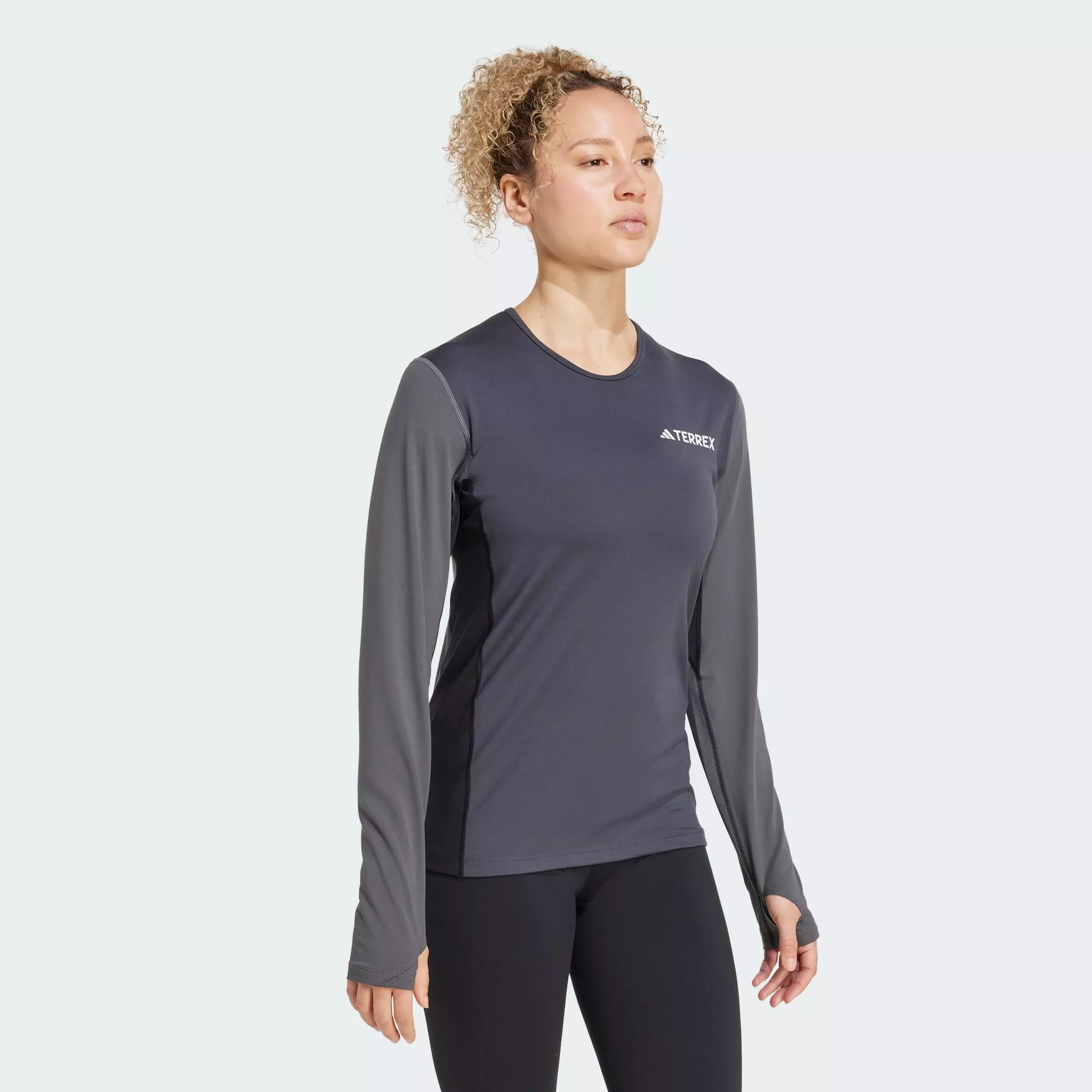 Hiking Multi Synthetic Base Layer Long Sleeve Women Grey JC8200