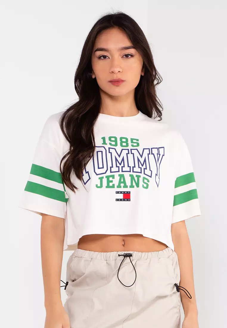 Tommy Hilfiger Pointelle Cropped Fit Polo Shirt - Tommy Jeans 2024