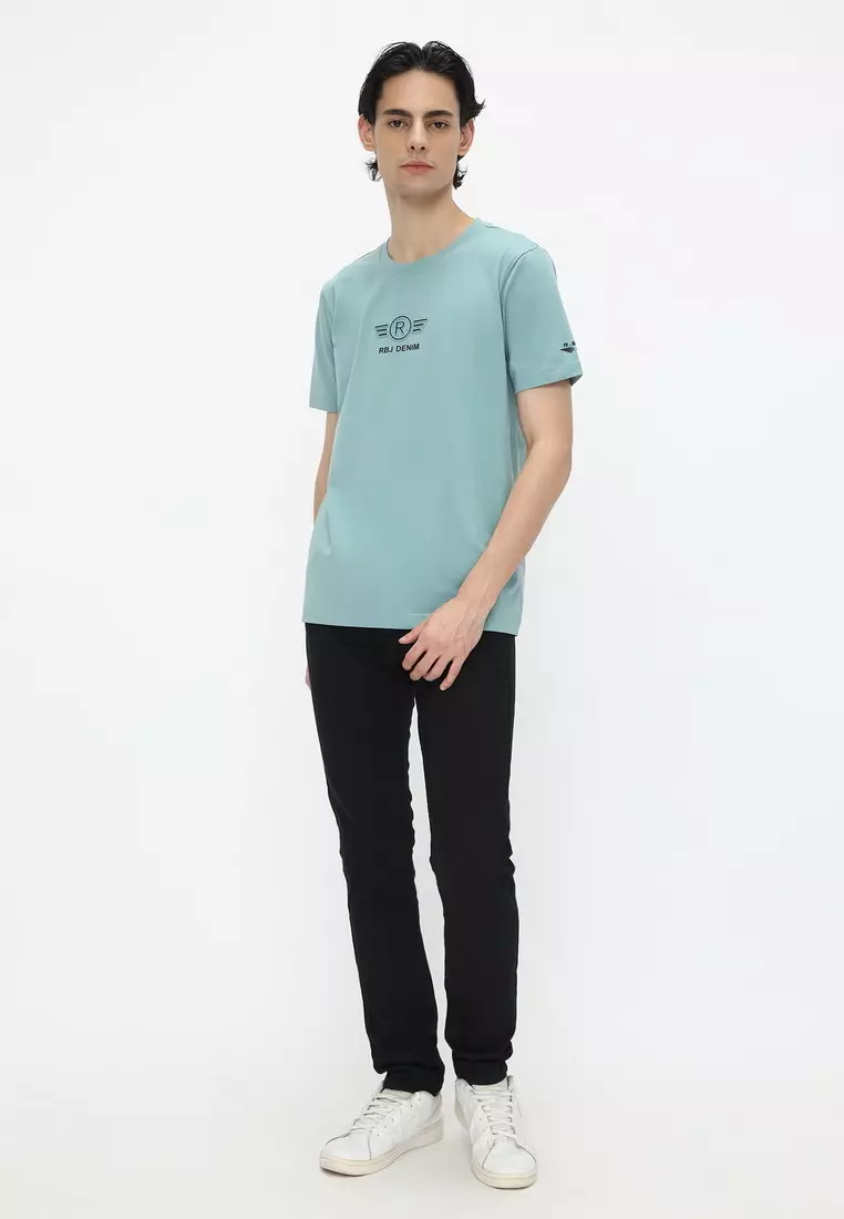 RBJ T-Shirt Cotton Spandex Emboss Pria 2482370801