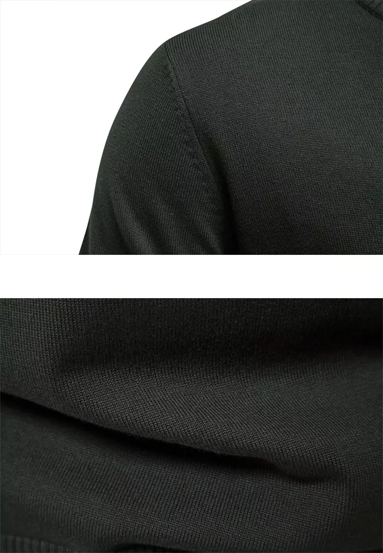 Stand Collar Knitted Cardigan AX-CW61