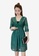 XAFITI green Women Lace V Neckline One Piece Dress - Green 4095EAAF65D9ACGS_1