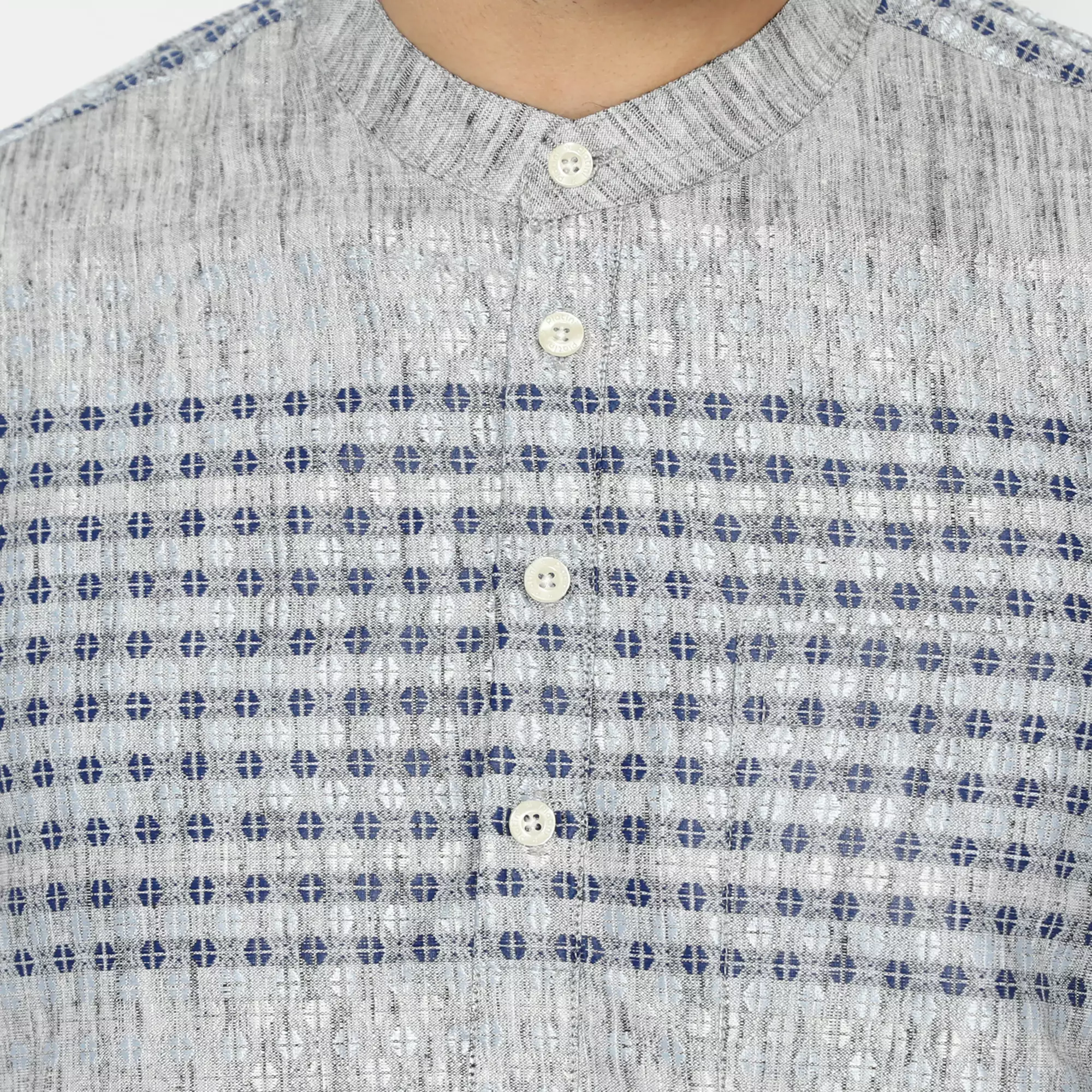 Platini Kemeja Koko Kurta Pria Lengan Panjang Katun Abu 86020