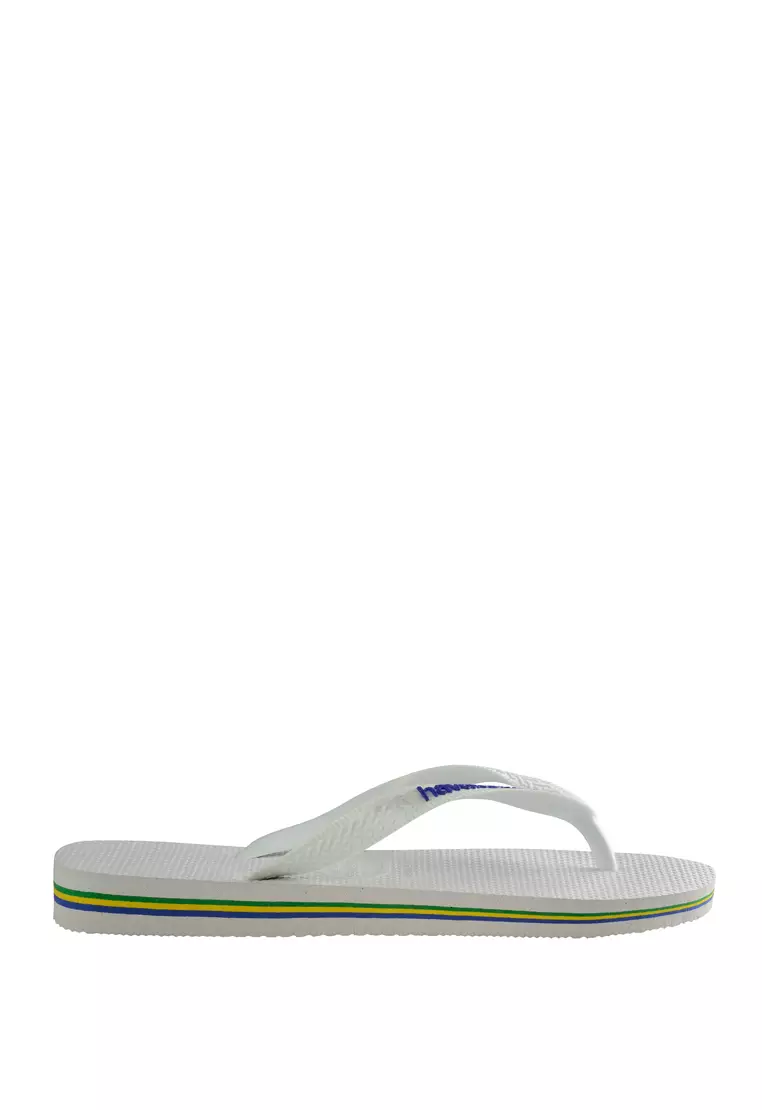 Havaianas Man Brasil Logo 001 White - Sandal Jepit Pria (Putih)