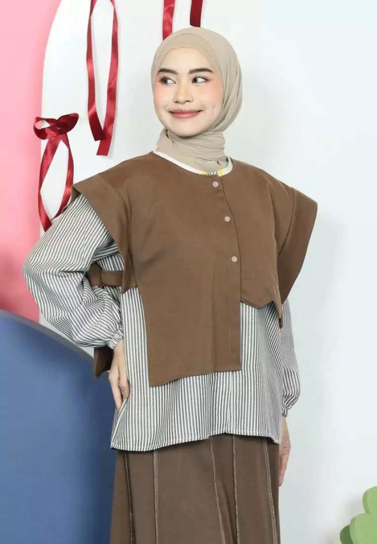 Cloud Outer Rompi Wanita - Mocca M18967 R101S1